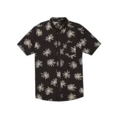 Volcom Lazy Dazey Short Sleeve Shirt In Black