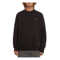 Volcom Single Stone Crew Sweatshirt In Black