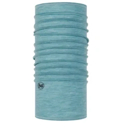 Buff Merino Lightweight Neck Warmer In Solid Pool