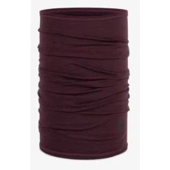 Buff Merino Lightweight Neck Warmer In Solid Garnet
