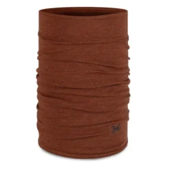 Buff Merino Midweight Neck Warmer In Melange Cinnamon