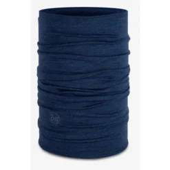 Buff Merino Midweight Neck Warmer In Melange Cobalt