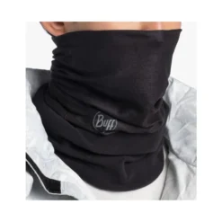 Buff Polar Neck Warmer In Solid Black