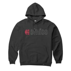 Etnies Ecorp Pullover Hoody In Black/Red/White