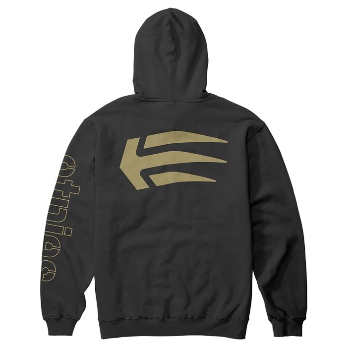 Etnies Joslin Pullover Hoody In Black/Gold 2 Etnies Joslin Pullover Hoody In Black/Gold - Image 2