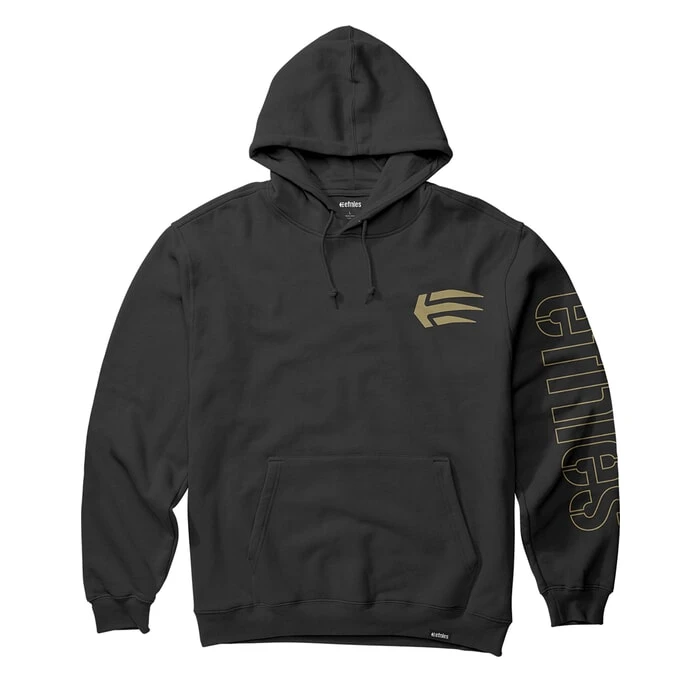 Etnies Joslin Pullover Hoody In Black/Gold 1 Etnies Joslin Pullover Hoody In Black/Gold