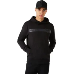 New Era Chicago Bulls NBA Team Logo Pullover Hoody In Black