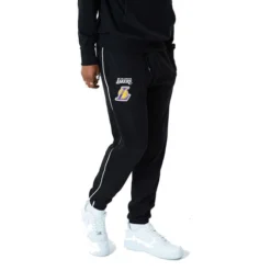 New Era Los Angeles Lakers NBA Stripe Piping Joggers In Black -STANCE Shop new era los angeles lakers nba stripe piping track trousers black 11904443 blk b2 hfk4ntsxdf2lgria