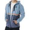 Rip Curl Anti Series Departed Full Zip Fleece In Dusty Blue