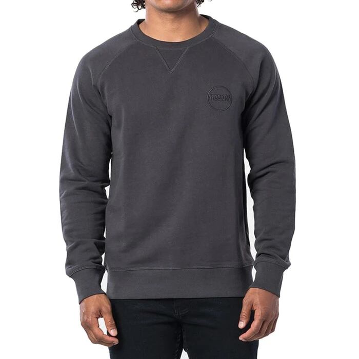 Rip Curl Eco Craft Sweatshirt In Washed Black 1 Rip Curl Eco Craft Sweatshirt In Washed Black