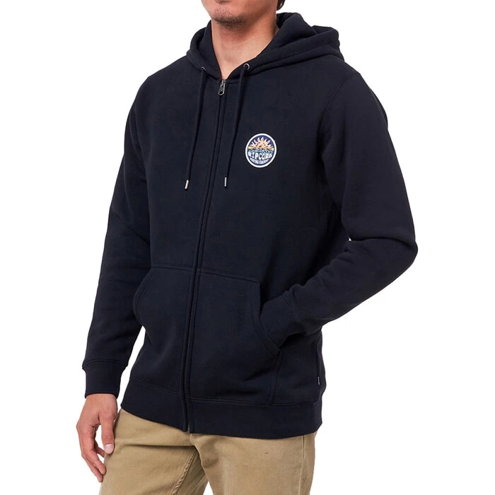 Rip Curl Horizion Zipped Hoody In Black 2 Rip Curl Horizion Zipped Hoody In Black - Image 2