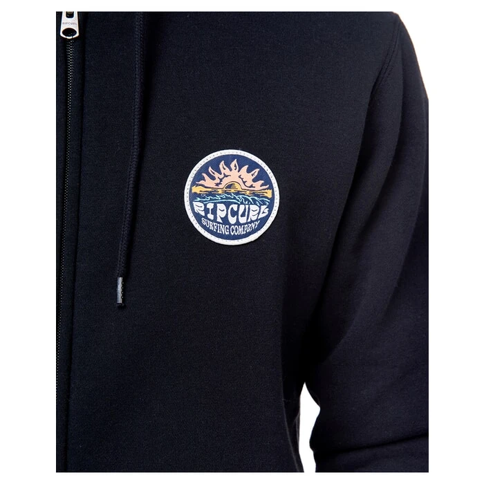 Rip Curl Horizion Zipped Hoody In Black 5 Rip Curl Horizion Zipped Hoody In Black - Image 5