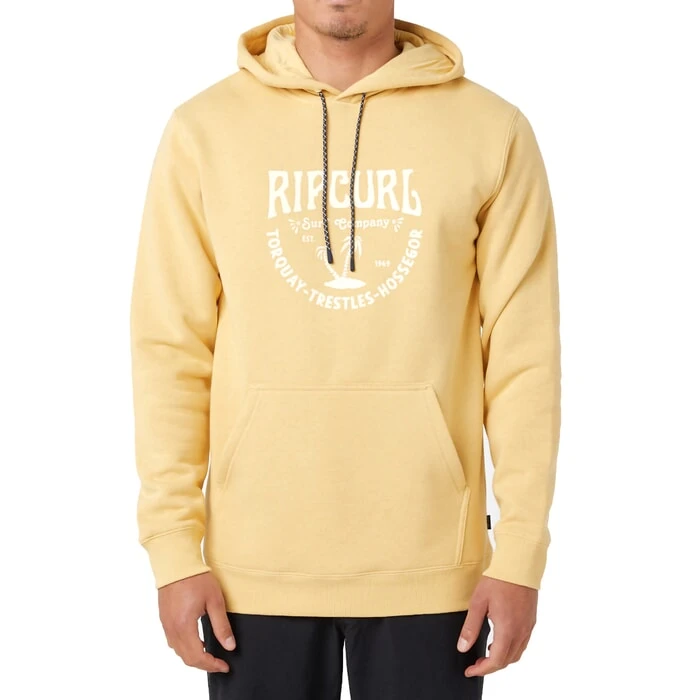 Rip Curl Les Esta Pullover Hoody In Washed Yellow 1 Rip Curl Les Esta Pullover Hoody In Washed Yellow