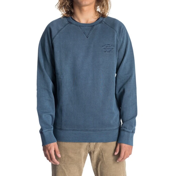 Rip Curl Organic Sweatshirt In Dark Blue 3 Rip Curl Organic Sweatshirt In Dark Blue - Image 3