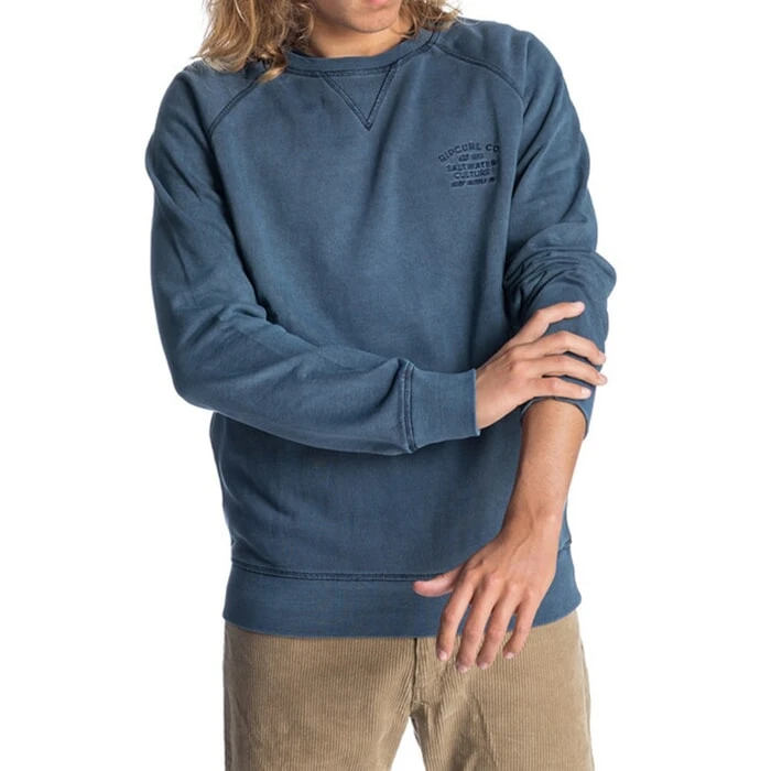 Rip Curl Organic Sweatshirt In Dark Blue 4 Rip Curl Organic Sweatshirt In Dark Blue - Image 4