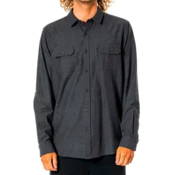 Rip Curl Ourtime Long Sleeve Shirt In Black