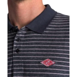 Rip Curl Seafarer Short Sleeve Polo Shirt In Dark Blue