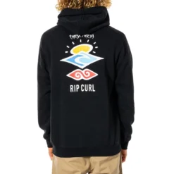 Rip Curl Search Icon Hood Pullover Hoody In Black -STANCE Shop rip curl search icon hood pullover hoody black cfegl9 90 b2 1