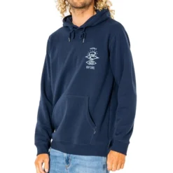 Rip Curl Search Icon Hood Pullover Hoody In Navy -STANCE Shop rip curl search icon hood pullover hoody navy cfegl9 49 b1 1
