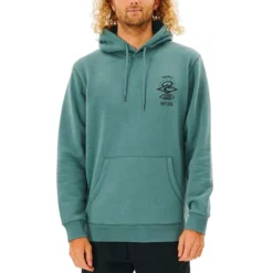 Rip Curl Search Icon Pullover Hoody In Blue Stone