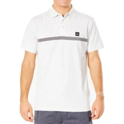 Rip Curl Vaporcool Varial Short Sleeve Polo Shirt In Snow Marle