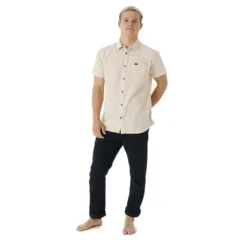 Rip Curl Washed Short Sleeve Shirt In Bone -STANCE Shop rip curl washed short sleeve shirt bone cshhe9 3021 b3 pa7raidabjqdgqge