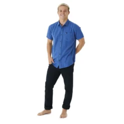 Rip Curl Washed Short Sleeve Shirt In Sparky Blue -STANCE Shop rip curl washed short sleeve shirt sparky blue cshhe9 8152 b3 daknxqgc6lxwaj8d