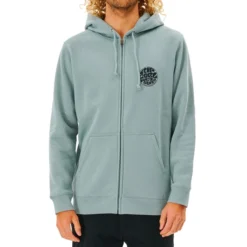 Rip Curl Wetsuit Icon Zipped Hoody In Mineral Blue