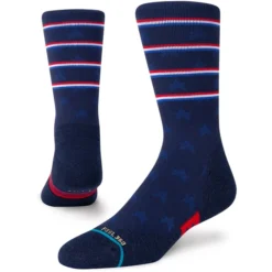 Stance Independence Crew Socks In Navy