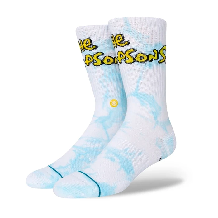 Stance Intro The Simpsons Crew Socks In White 1 Stance Intro The Simpsons Crew Socks In White