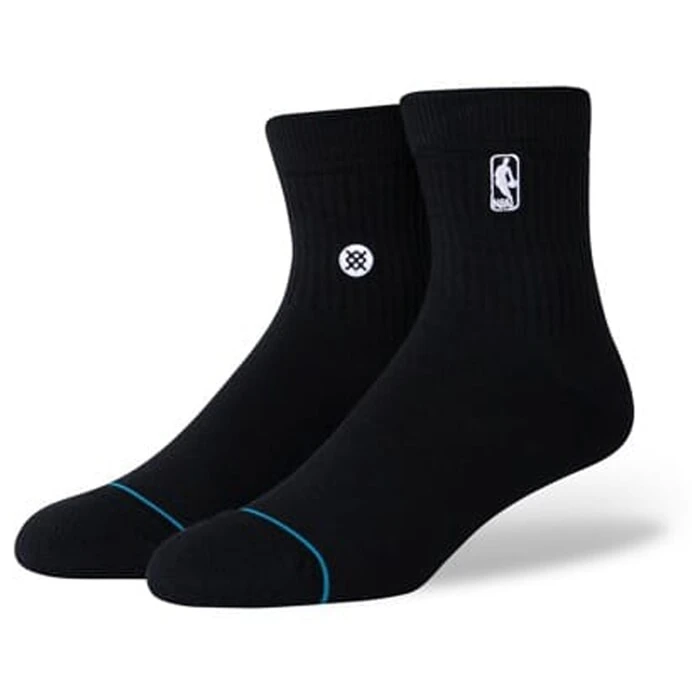Stance Logoman Qtr NBA Ankle Socks In Black 1 Stance Logoman Qtr NBA Ankle Socks In Black