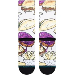 Stance Neen Not A Damn Chance Crew Socks In Vintage White -STANCE Shop stance neen crew socks vintage white a555b23nee vwh b2 4xsgc4wtxieblrlo