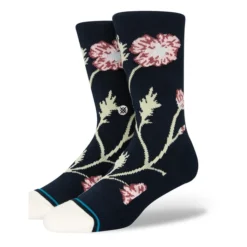 Stance Poppie Crew Socks In Navy