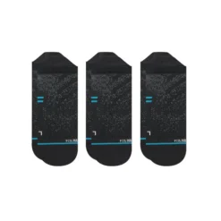 Stance Run UL Tab 3 Pack No Show Socks In Black