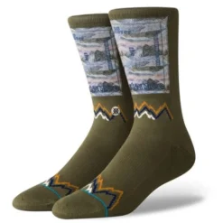 Stance Stance Peak Crew Socks In Army