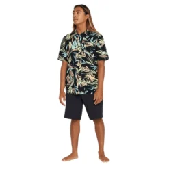 Volcom Bleeding Leaf Short Sleeve Shirt In Black -STANCE Shop volcom bleeding leaf short sleeve shirt black a0422303 blk b2 ykf2elmpblavxljg