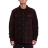 Volcom Bowered Fleece Long Sleeve Shirt In Port