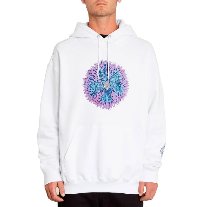 Volcom Coral Morph Coral Morph Pullover Hoody In White 1 Volcom Coral Morph Coral Morph Pullover Hoody In White