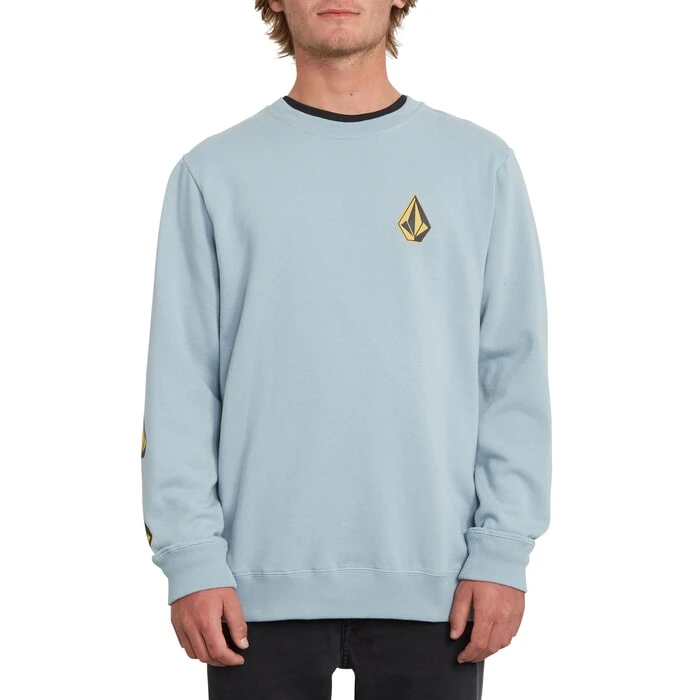 Volcom Deadly Stones Crew Sweatshirt In Cool Blue 4 Volcom Deadly Stones Crew Sweatshirt In Cool Blue - Image 4