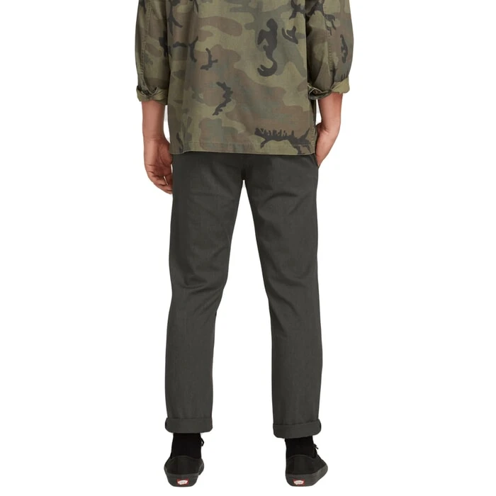 Volcom Frickin Modern Stretch Chino Trousers In Charcoal Heather 2 Volcom Frickin Modern Stretch Chino Trousers In Charcoal Heather - Image 2