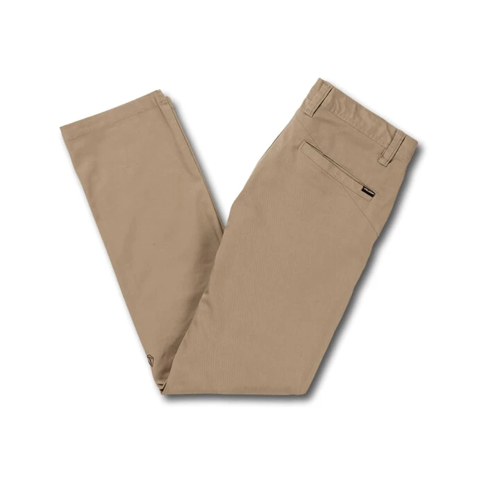 Volcom Frickin Modern Stretch Chino Trousers In Khaki 2 Volcom Frickin Modern Stretch Chino Trousers In Khaki - Image 2