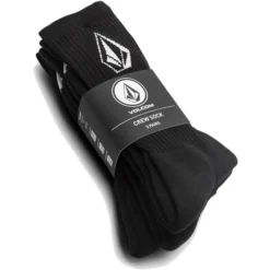 STANCE Shop -STANCE Shop volcom full stone 3 pack crew socks black d6302004 blk b1 uicaaxbdajsaave3