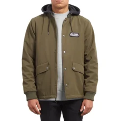 Volcom Hightstone Jacket In Military