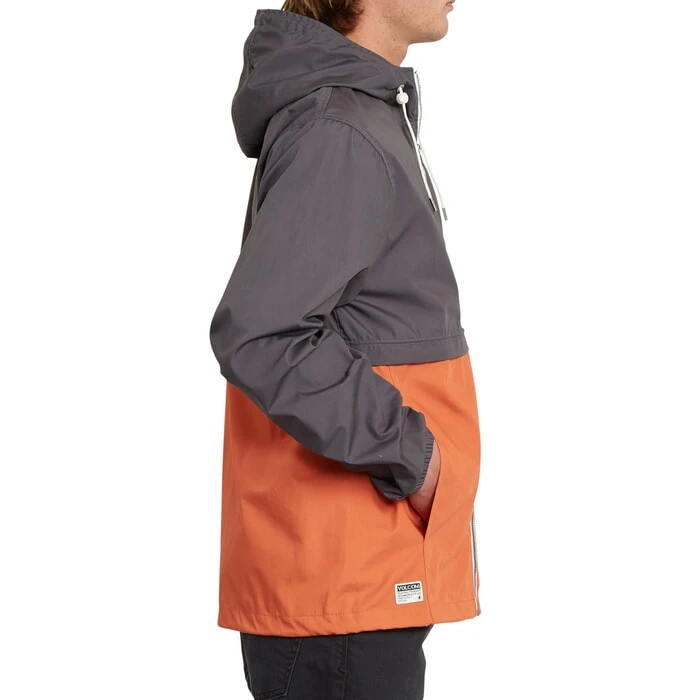 Volcom Howard Hooded Shell Jacket In Burnt Orange 3 Volcom Howard Hooded Shell Jacket In Burnt Orange - Image 3