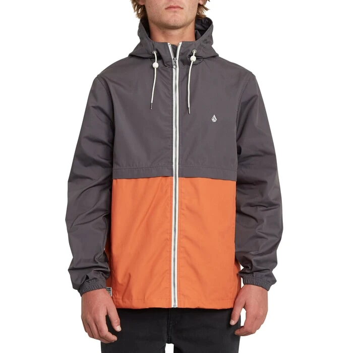 Volcom Howard Hooded Shell Jacket In Burnt Orange 1 Volcom Howard Hooded Shell Jacket In Burnt Orange