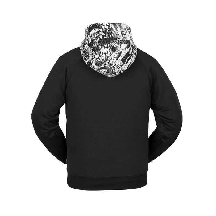 Volcom Hydro Riding Pullover Hoody In Black White 2 Volcom Hydro Riding Pullover Hoody In Black White - Image 2