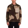 Volcom Imson Full Zip Fleece In Camouflage