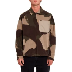 Volcom Imson Full Zip Fleece In Camouflage