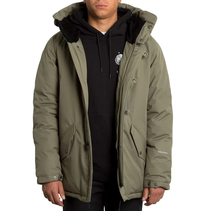Volcom Interzone 5K Parka Jacket In Army Green Combo 5 Volcom Interzone 5K Parka Jacket In Army Green Combo - Image 5