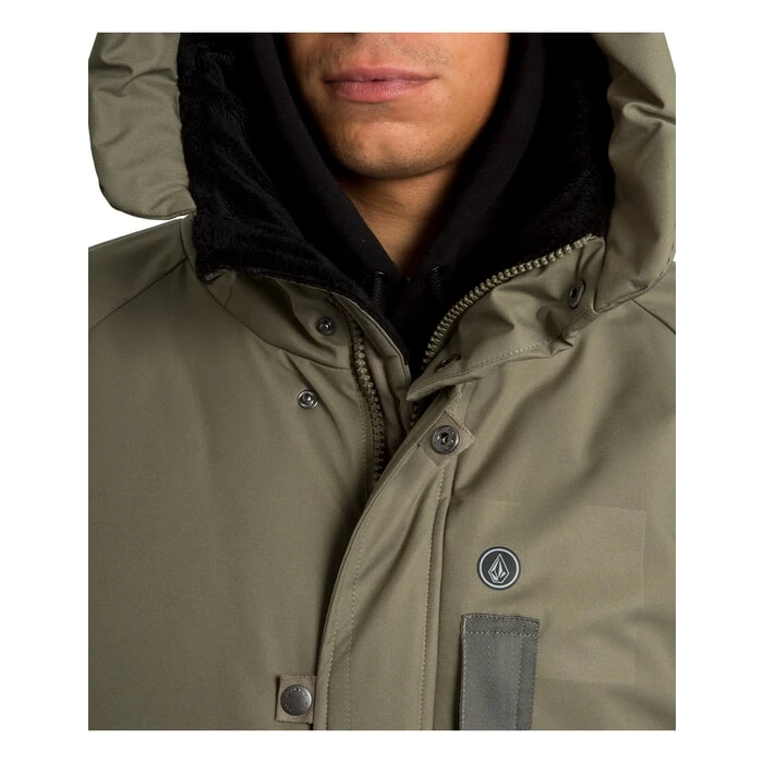 Volcom Interzone 5K Parka Jacket In Army Green Combo 9 Volcom Interzone 5K Parka Jacket In Army Green Combo - Image 9